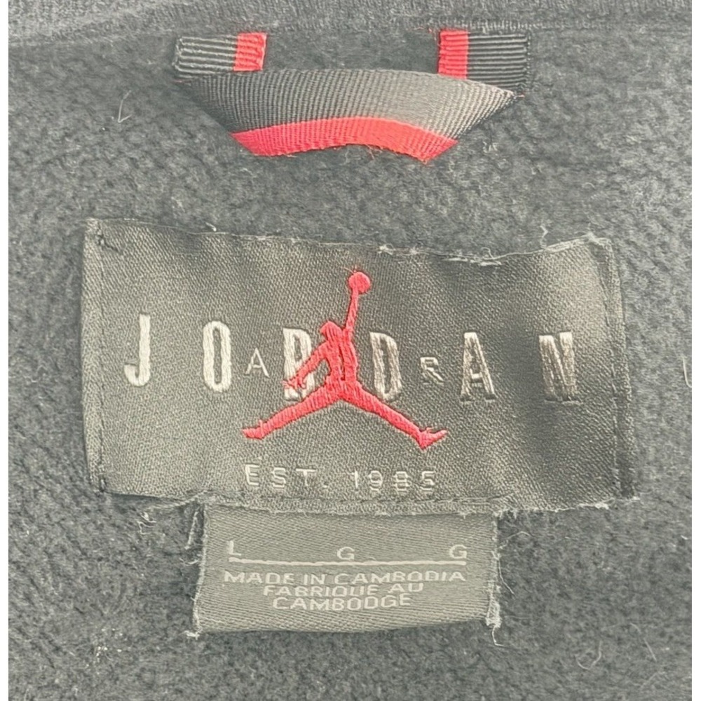 Nike Air Jordan PSG Paris Saint-Germain Hoodie Black Men's Large Pullover - Picture 8 of 10